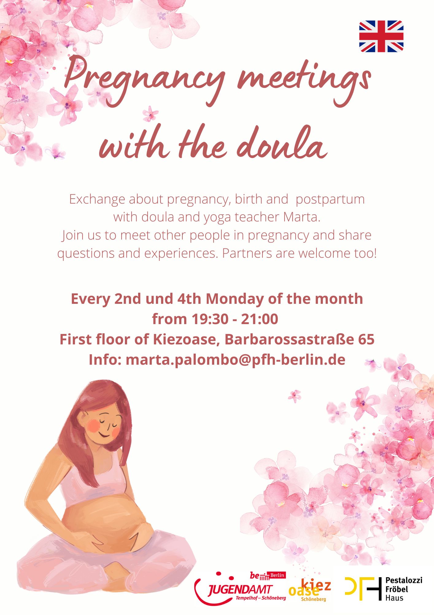 Pregnancy meetings with the doula in English