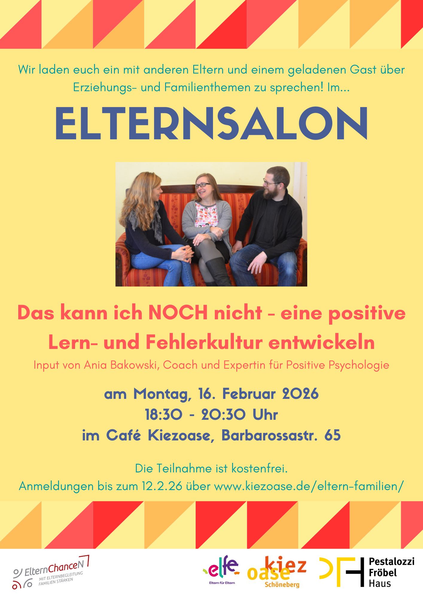 ELTERNSALON „Das kann ich NOCH nicht“ – Eine positive Lern- und Fehlerkultur entwickeln