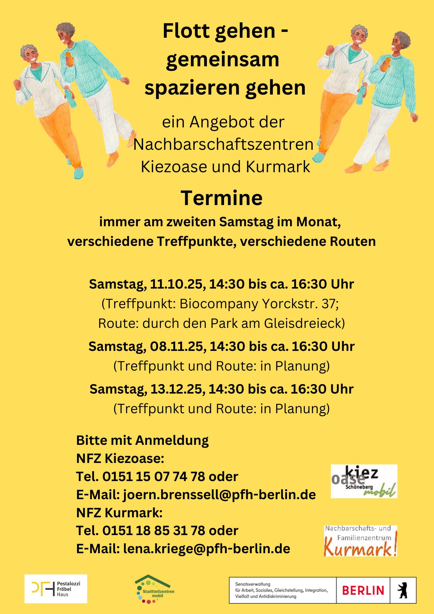 Flott gehen – gemeinsam spazieren gehen (im Spaziergangstempo)