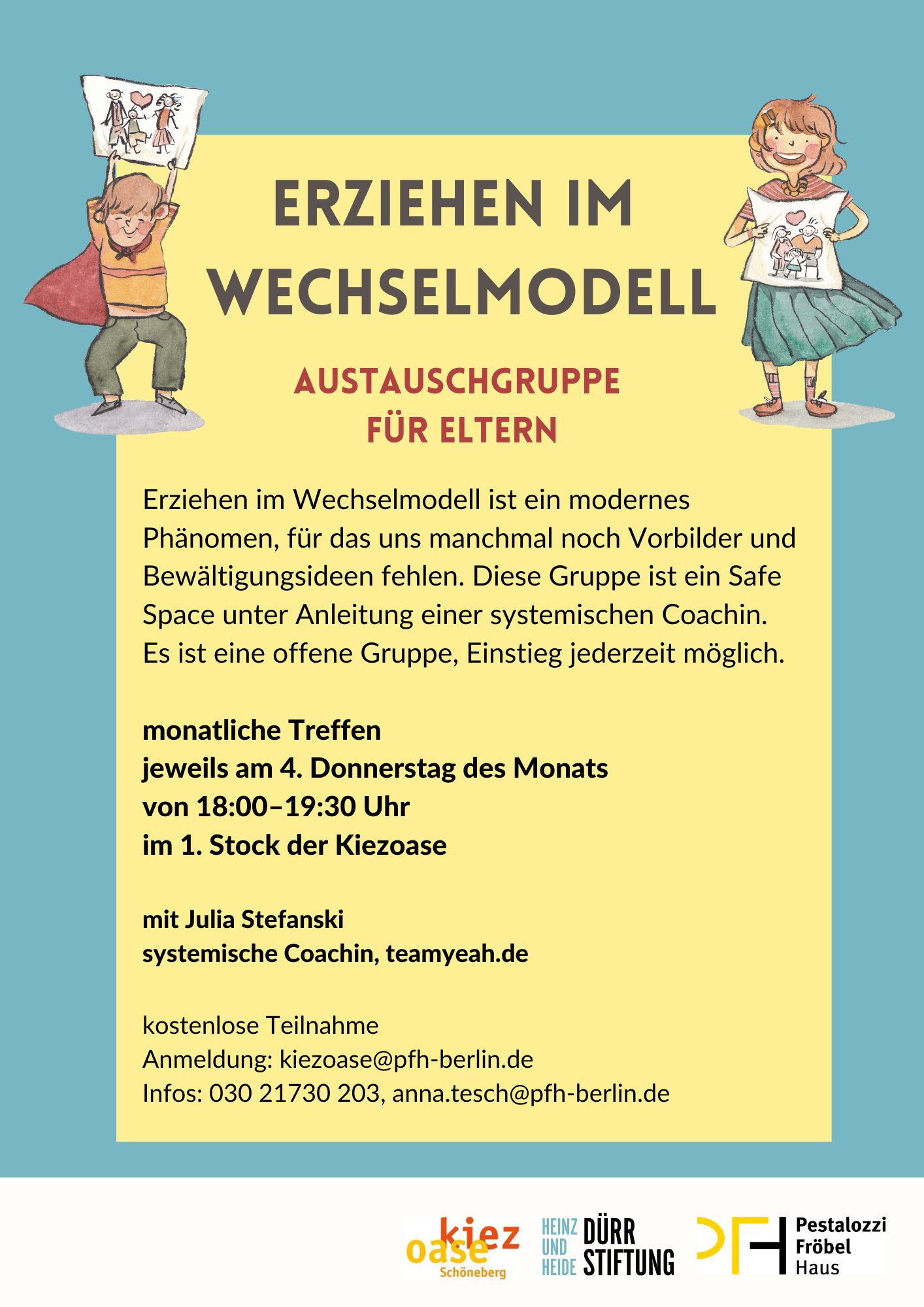 Austauschgruppe für Eltern im Wechselmodell