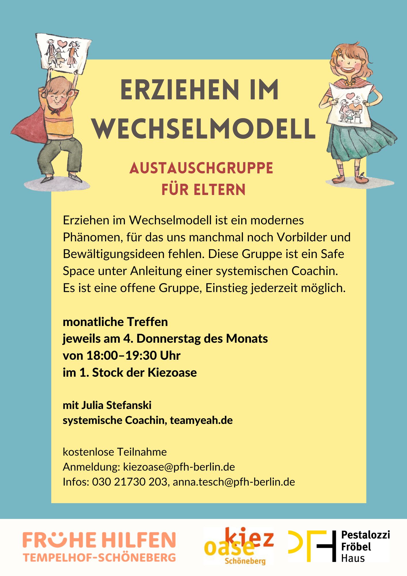 Austauschgruppe für Eltern im Wechselmodell