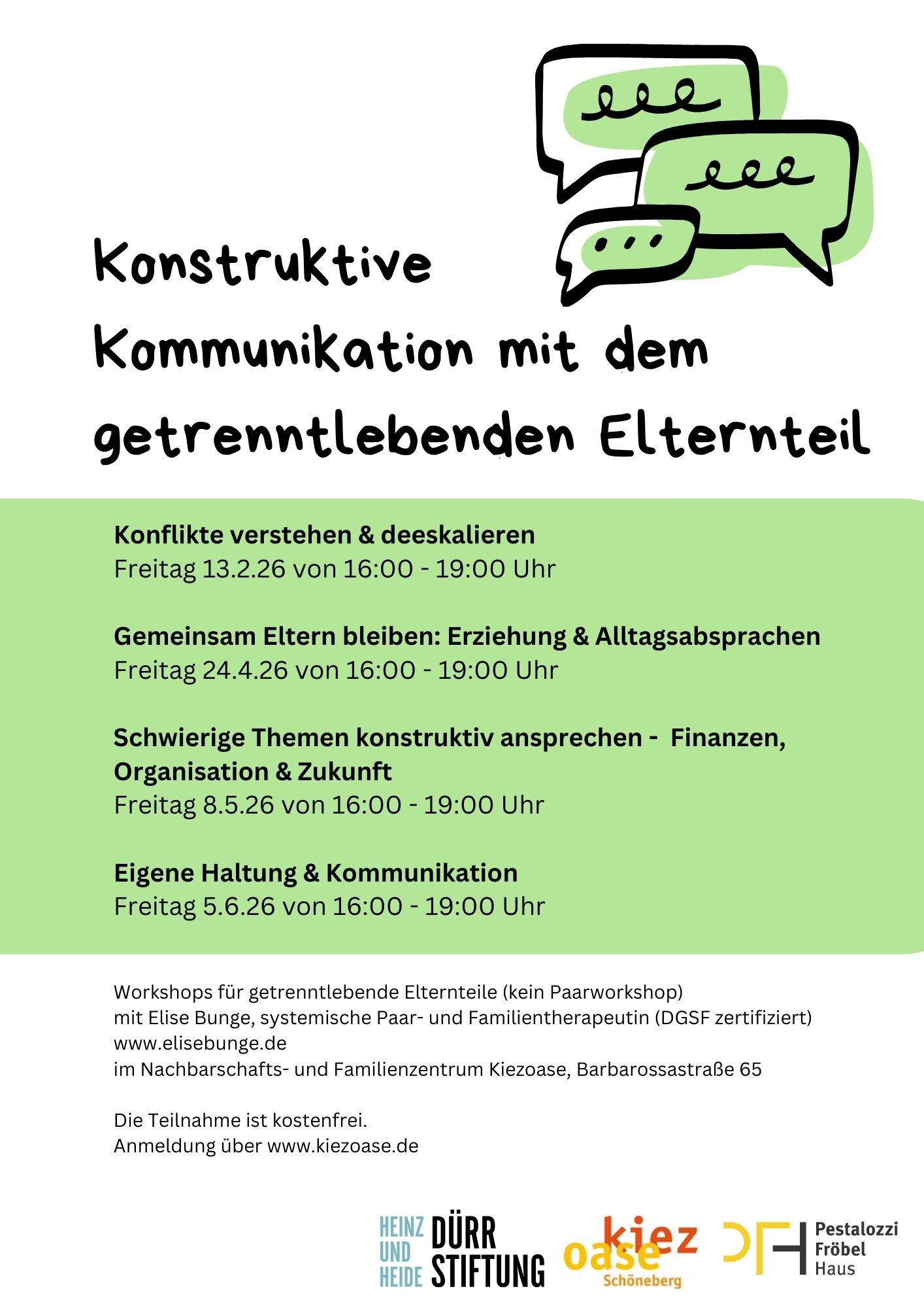 Konstruktive Kommunikation mit dem anderen (getrenntlebenden) Elternteil: Eigene Haltung & Kommunikation
