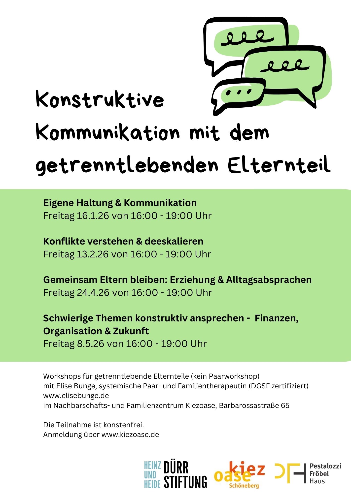 Konstruktive Kommunikation mit dem anderen (getrenntlebenden) Elternteil: Eigene Haltung & Kommunikation