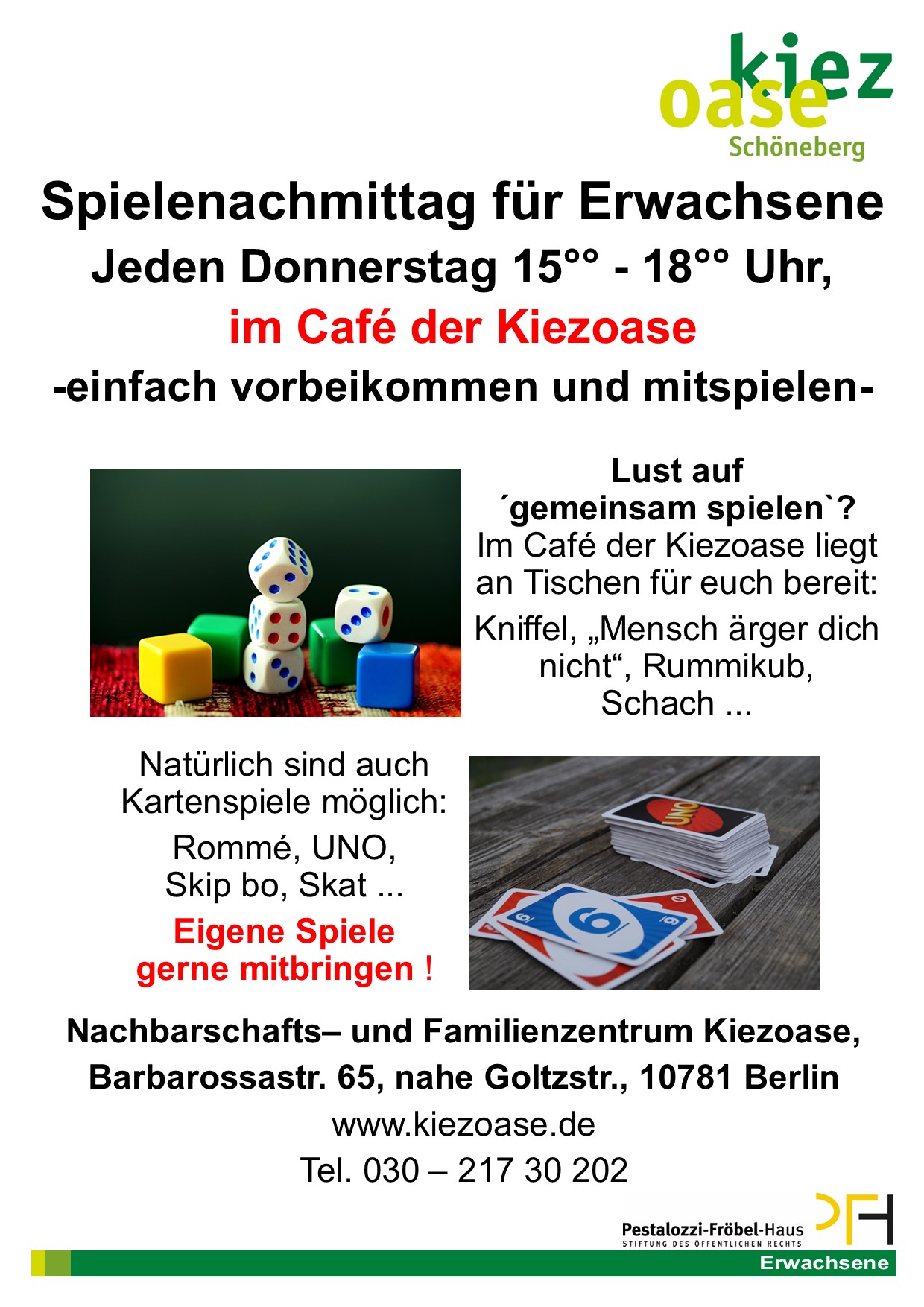 Spielenachmittag für Erwachsene