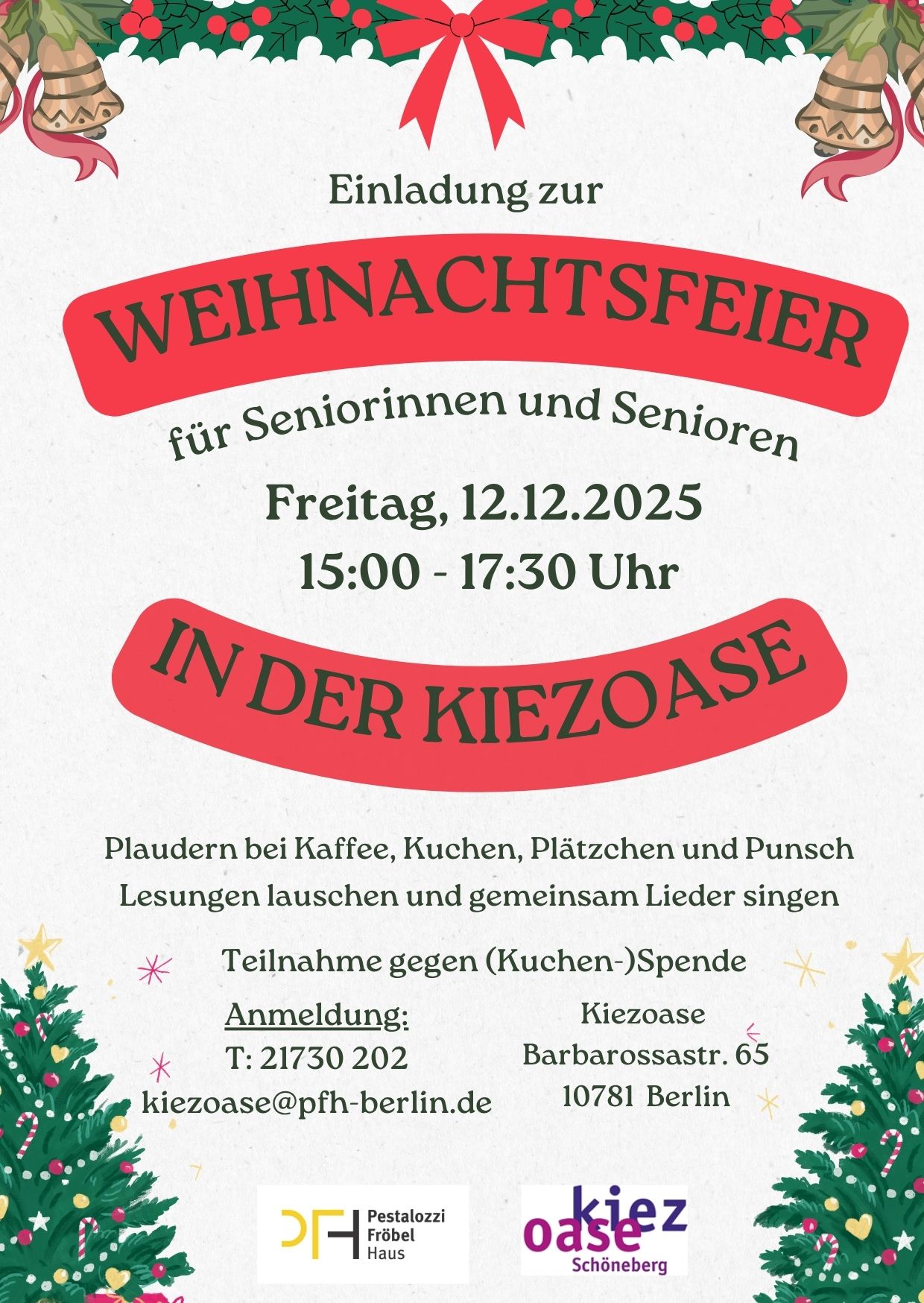 Weihnachtsfeier für Seniorinnen und Senioren