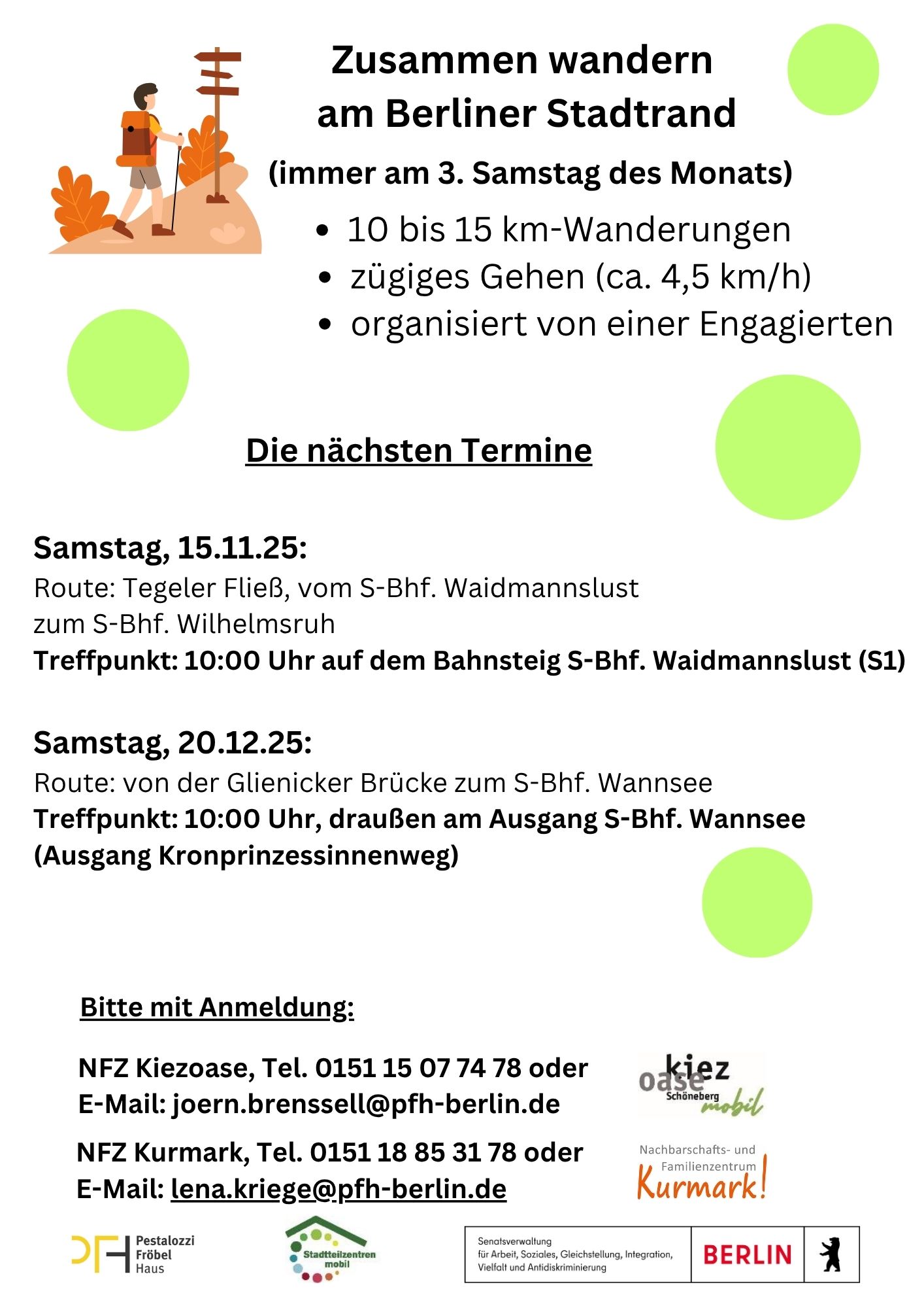 Zusammen wandern am Berliner Stadtrand