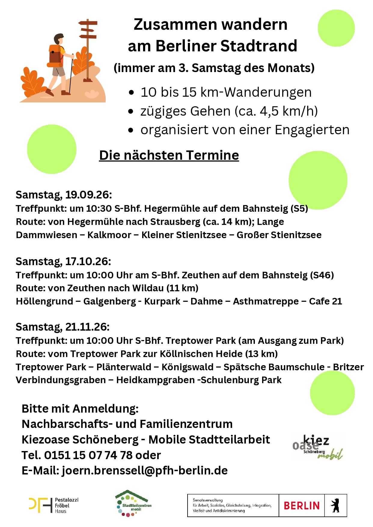 Zusammen wandern am Berliner Stadtrand