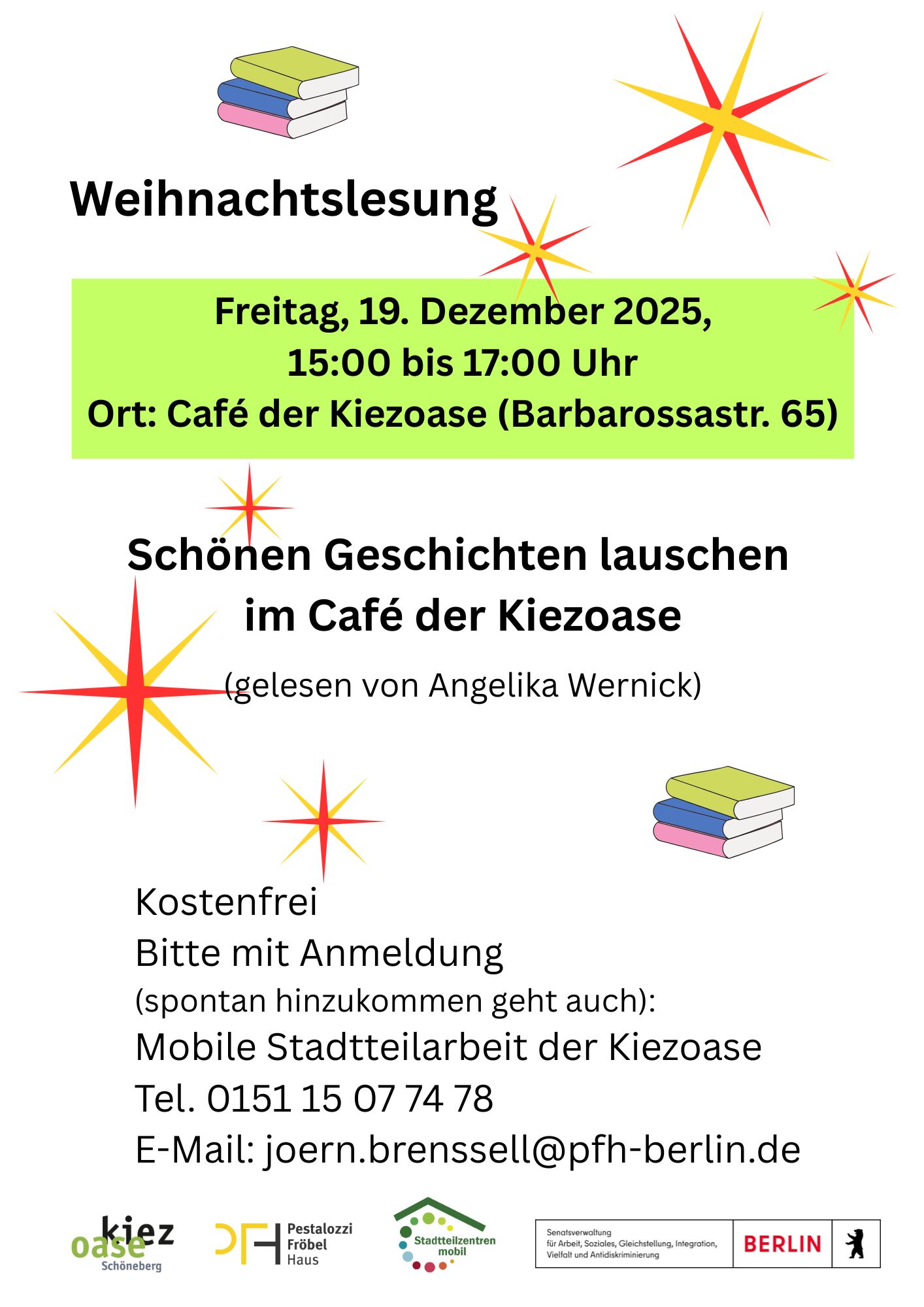 Weihnachtslesung – schönen Geschichten lauschen