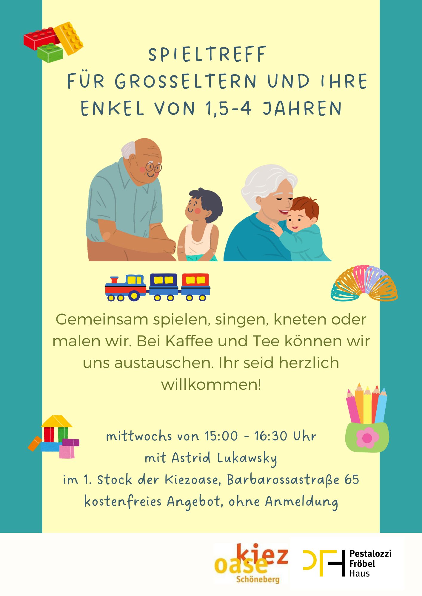 Spieltreff für Großeltern und ihre Enkel von 1,5-4 Jahren