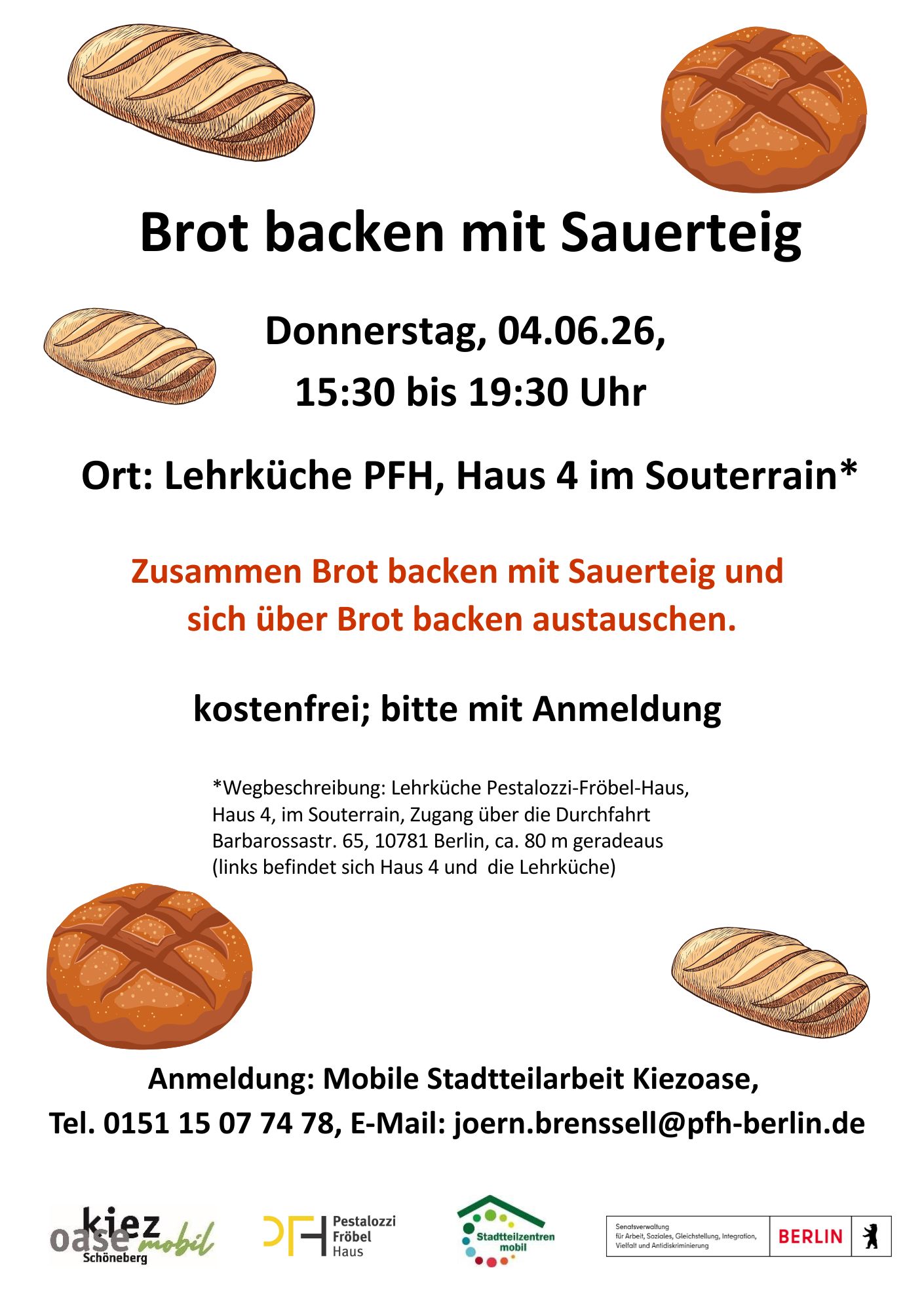 Brot backen mit Sauerteig und sich über Brotbacken austauschen