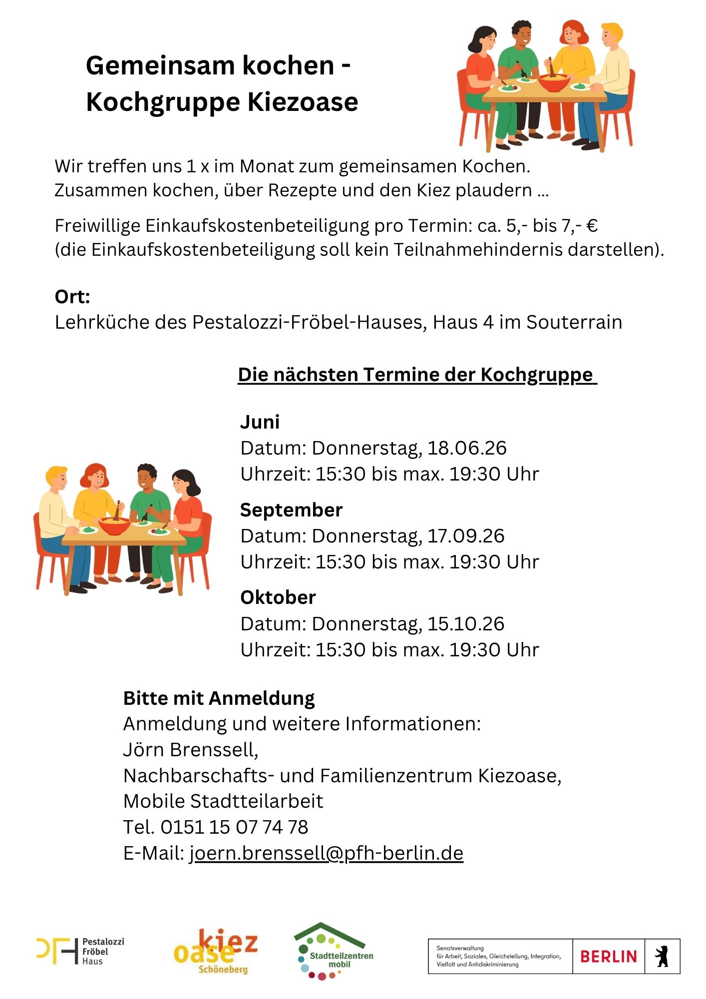 Gemeinsam kochen – Kochgruppe Kiezoase