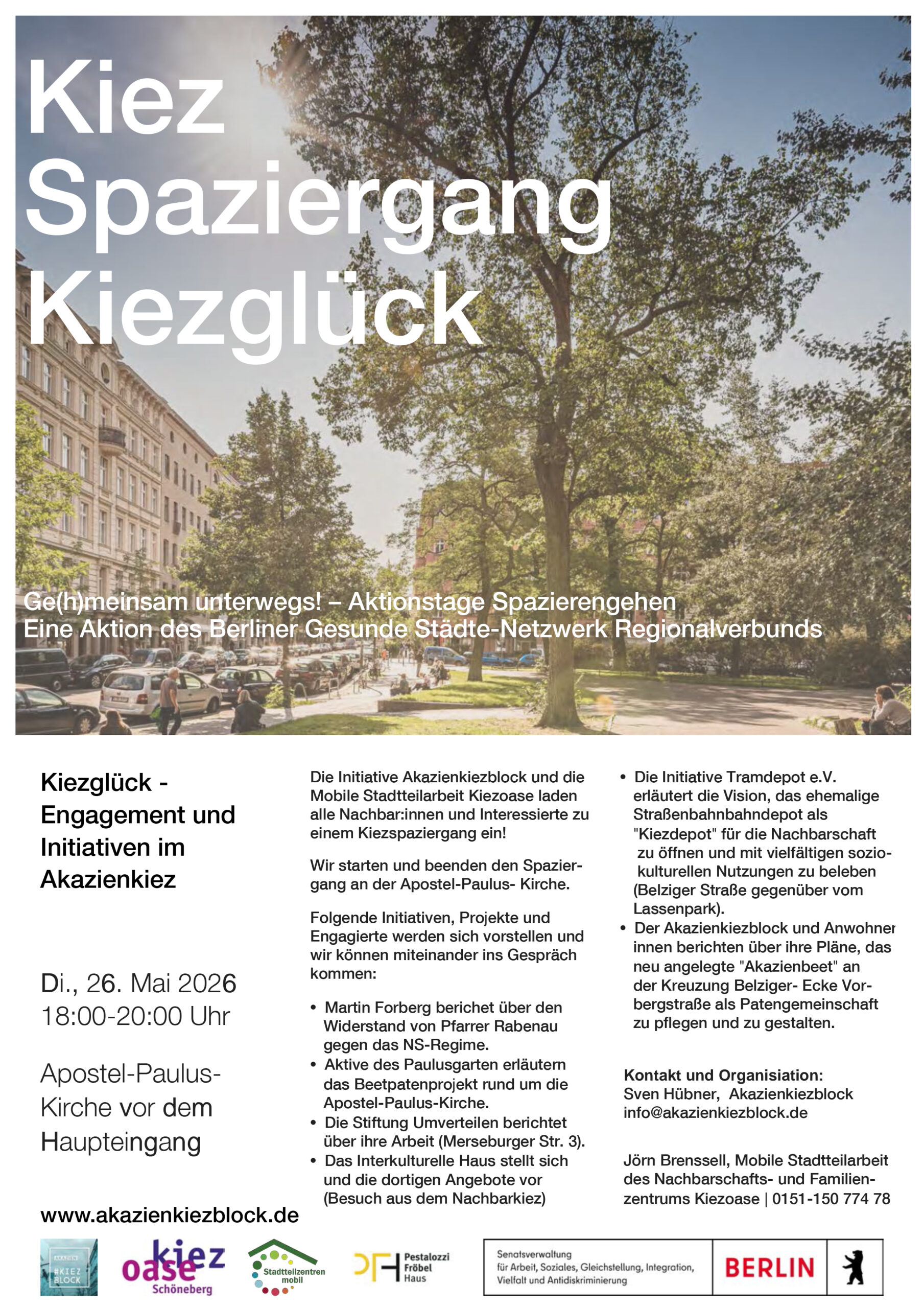 Kiezspaziergang Kiezglück – Engagement und Initiativen im Akazienkiez