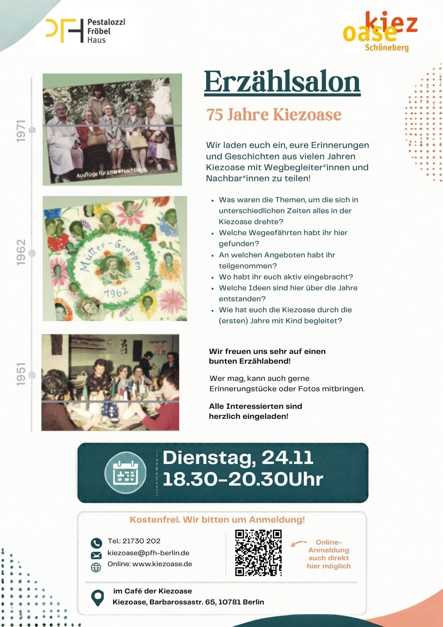 Erzählsalon 75 Jahre Kiezoase
